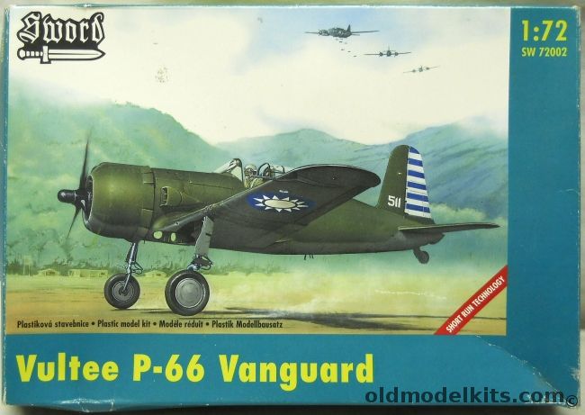 Sword 1/72 Vultee P-66 Vanguard  - Canadian / Chinese / USAF India, SW 72002 plastic model kit